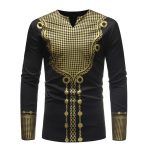Men's fashion golden embroidery