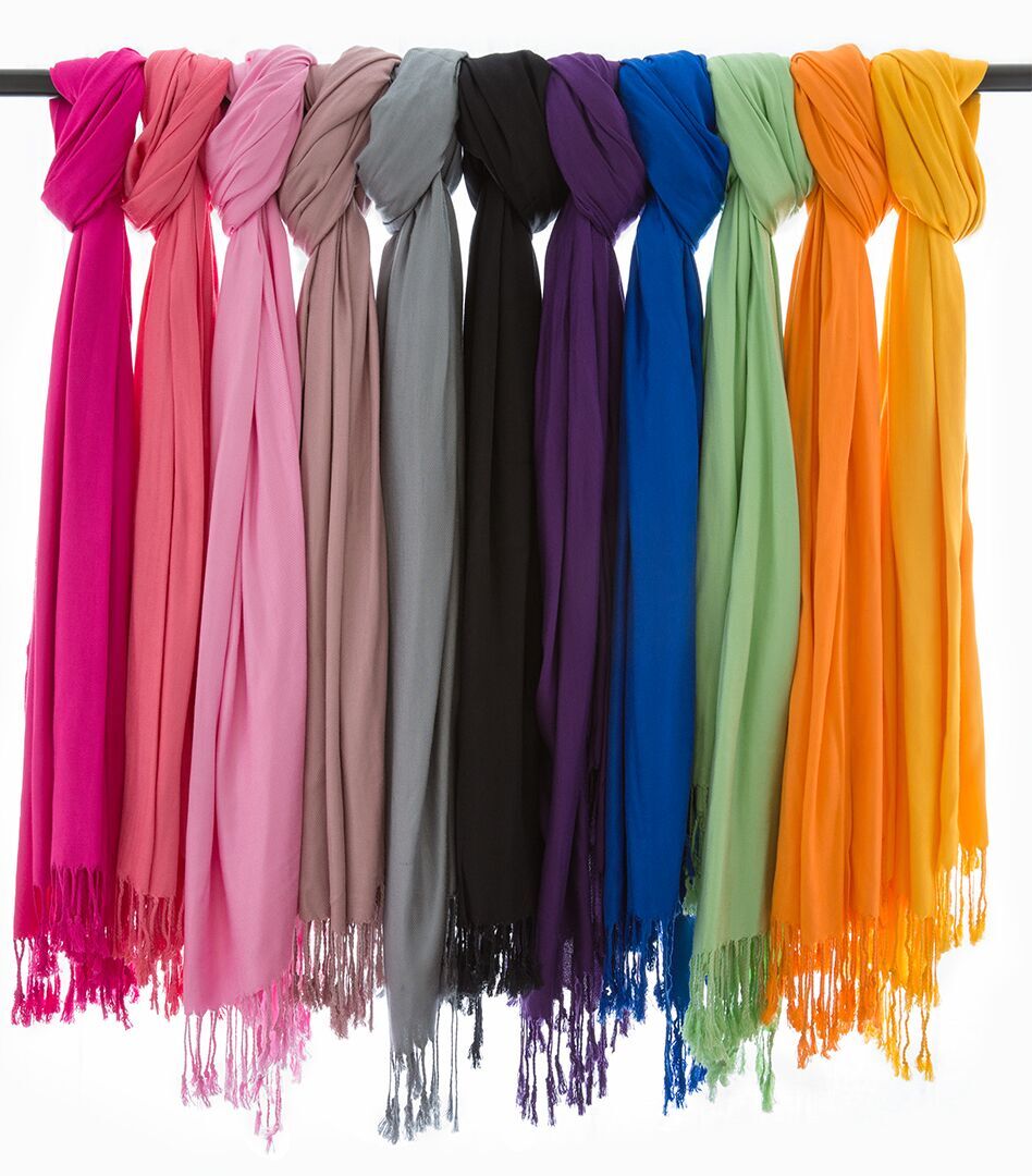 Scarves in multiple colours